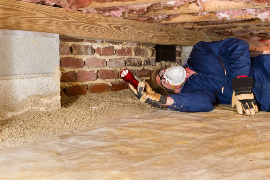 crawl space living room